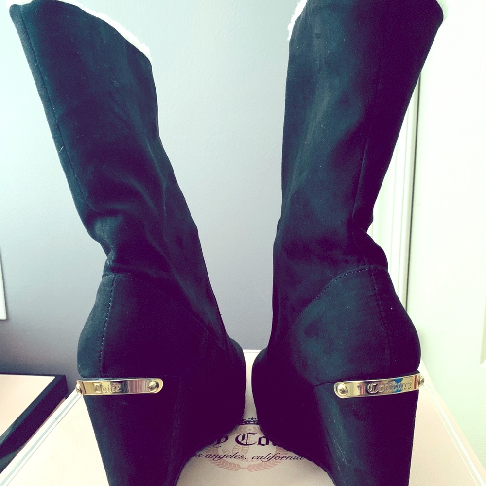 Juicy Couture Black Wedge Bootie